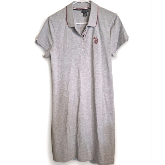 U.S. Polo Assn. Dresses & Skirts - US Polo Association Womens Sport Golf Dress Gray With Logo Size Large EUC